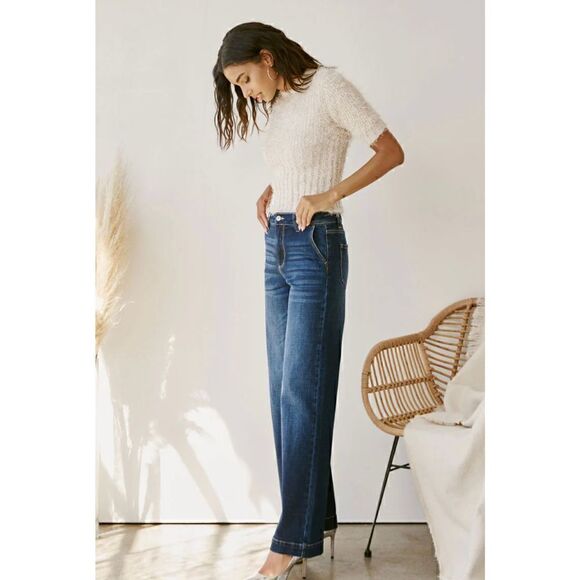 Kancan Cailin Wide Leg Trouser Jean - Picture 2 of 12
